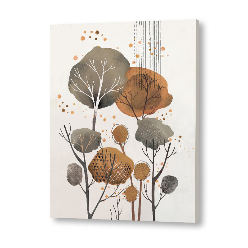 Boho Abstract Woodland 2 Scandinavian Canvas Wall Art Print