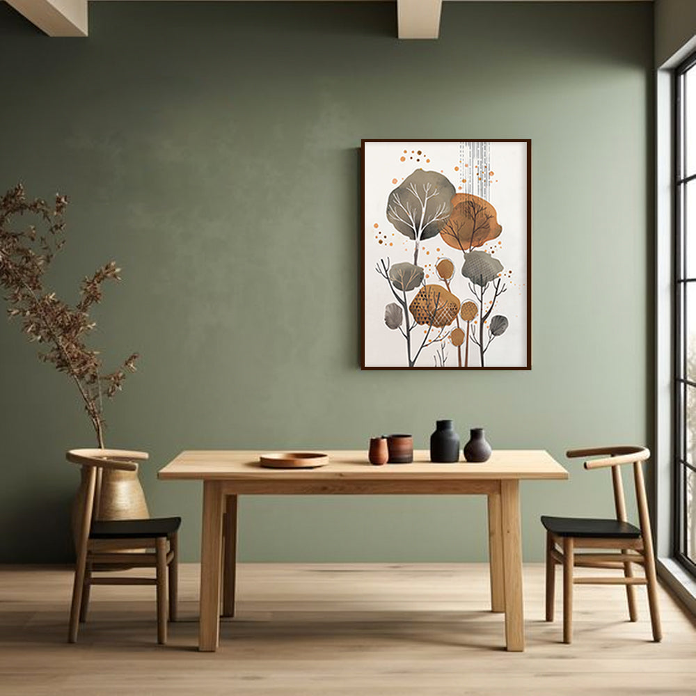 Boho Abstract Woodland 2 Scandinavian Canvas Wall Art Print