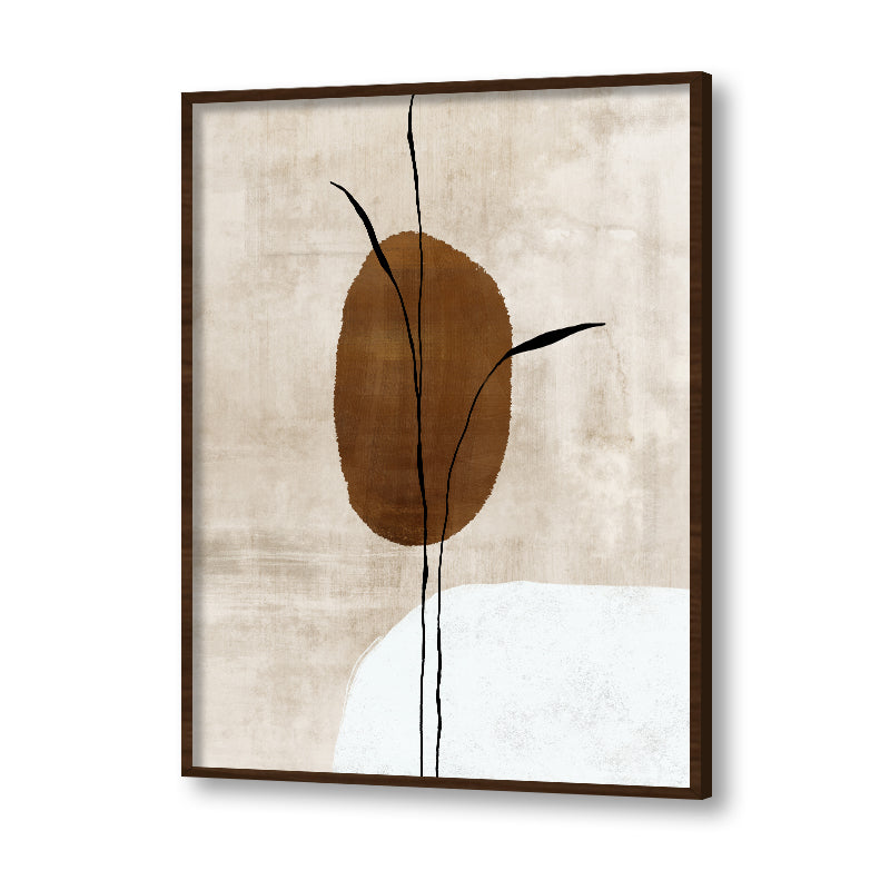 Delicate Vine Lines Scandinavian Canvas Wall Art Print