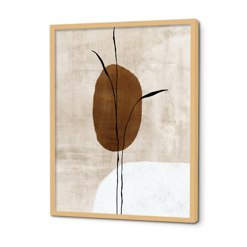 Delicate Vine Lines Scandinavian Canvas Wall Art Print