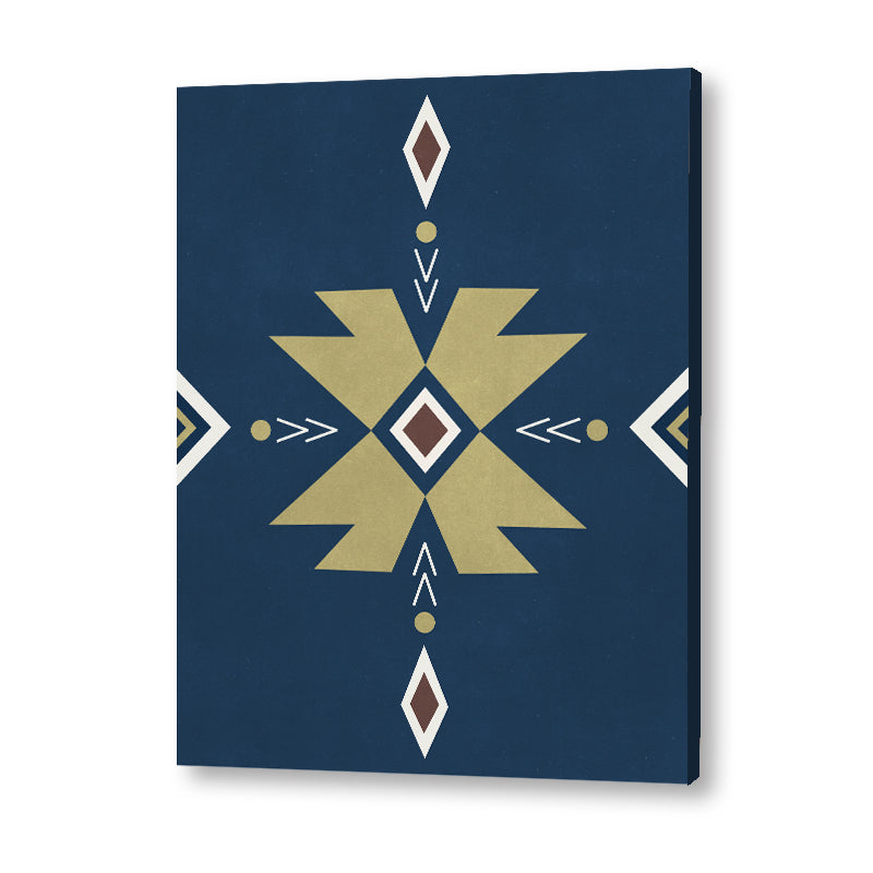 Earthy Geometric Aztec 1 Scandinavian Canvas Art Print