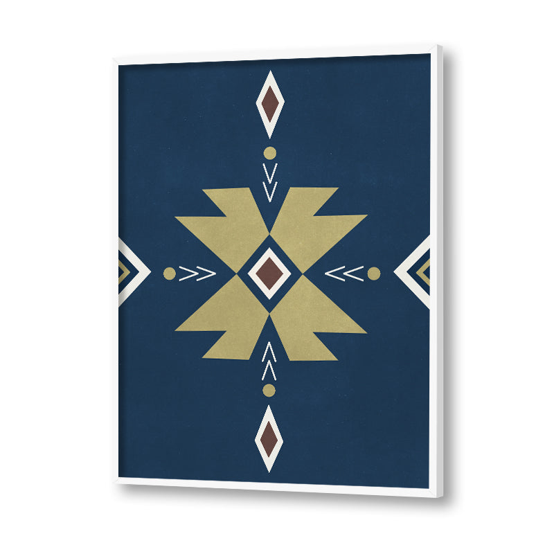 Earthy Geometric Aztec 1 Scandinavian Canvas Art Print