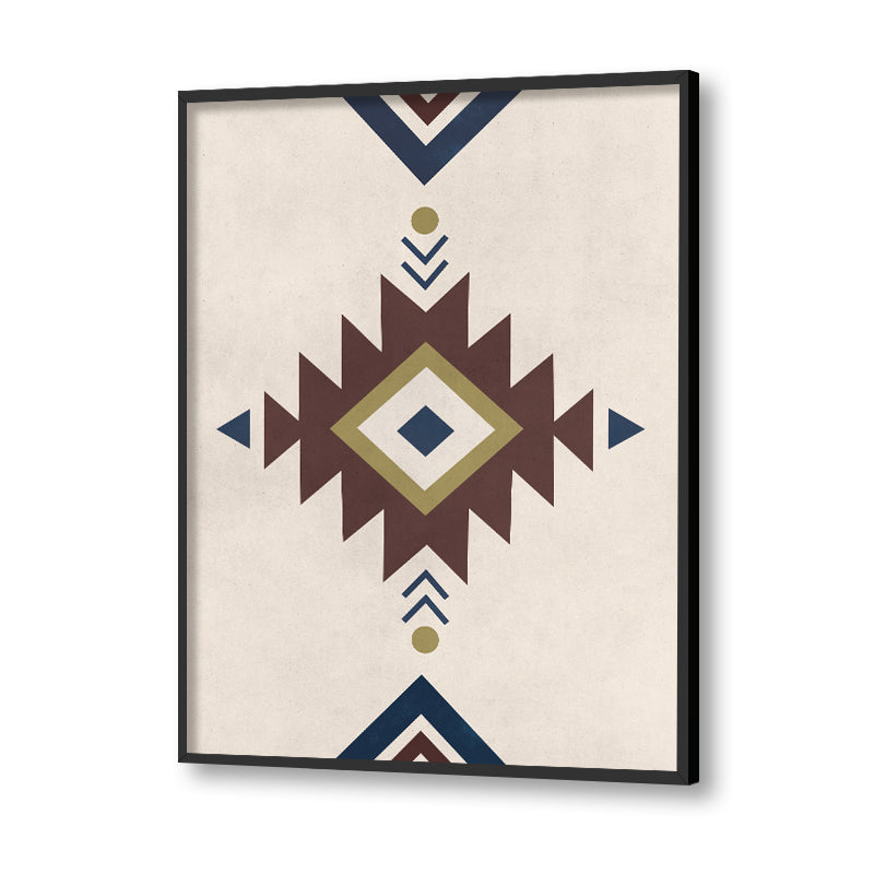 Earthy Geometric Aztec 2 Scandinavian Canvas Wall Art Print