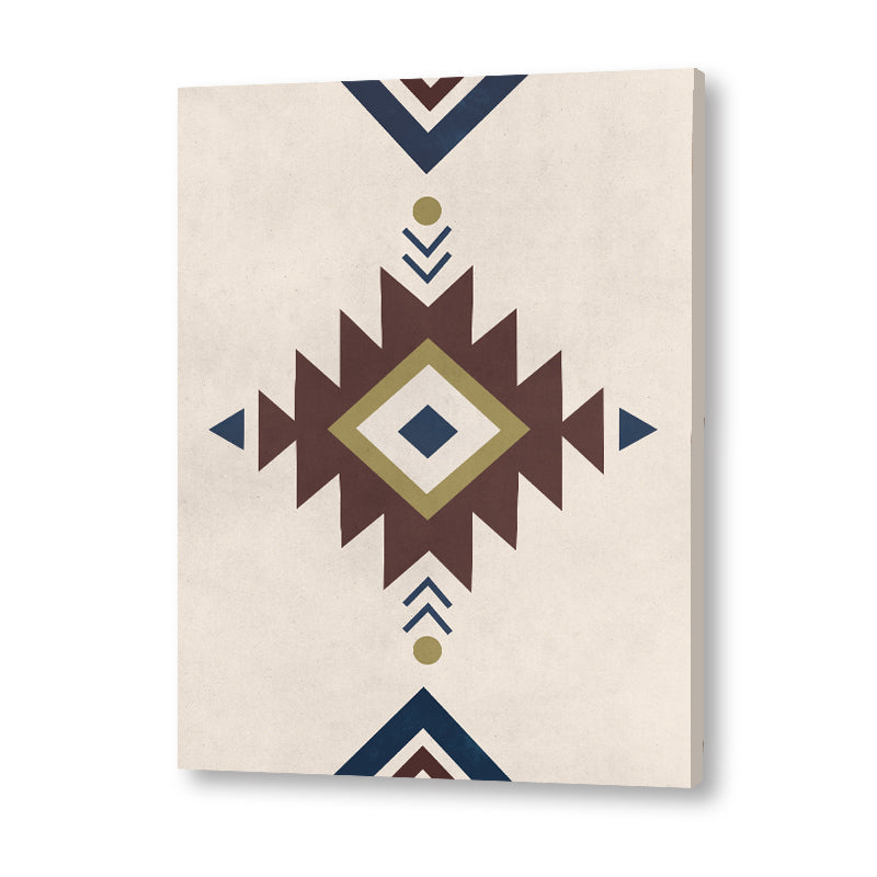 Earthy Geometric Aztec 2 Scandinavian Canvas Wall Art Print