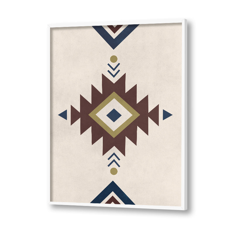 Earthy Geometric Aztec 2 Scandinavian Canvas Wall Art Print
