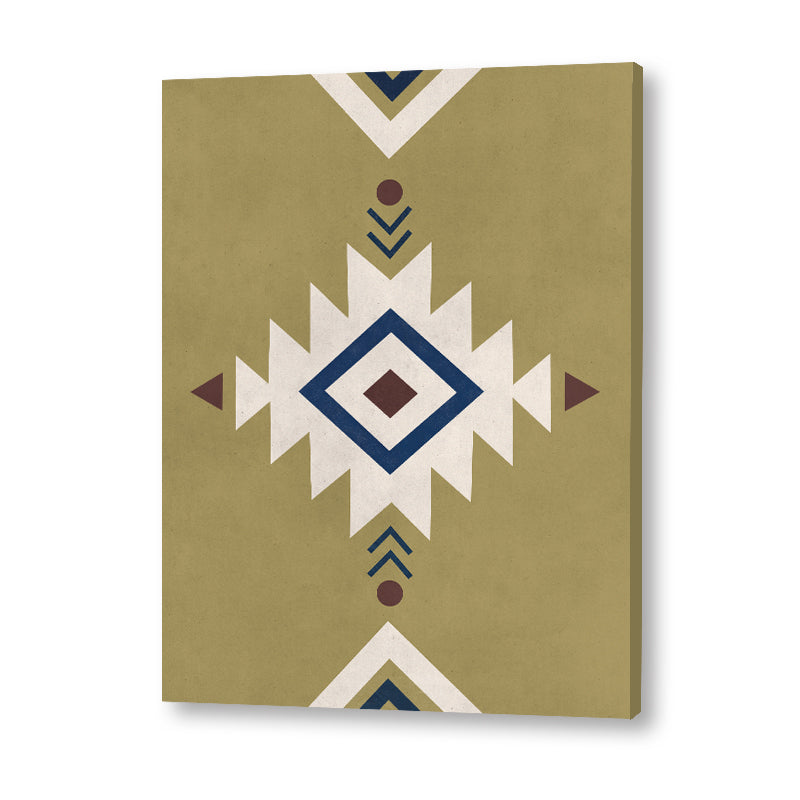 Earthy Geometric Aztec 3 Scandinavian Canvas Wall Art Print