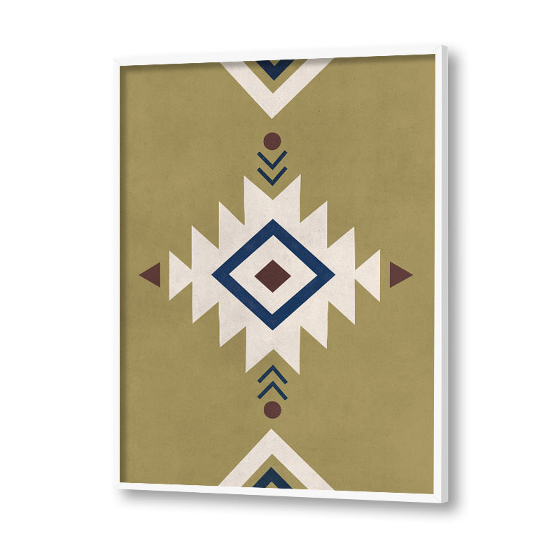 Earthy Geometric Aztec 3 Scandinavian Canvas Wall Art Print