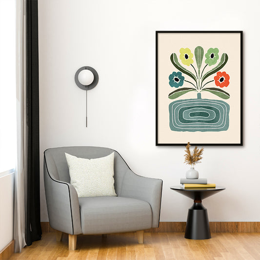 Floral Galore 1 Scandinavian Wall Artwork | Pop Canvas Painting for Wall | Wall Decor | Wall Painting for Home Decor, Cafe, Office, Restaurant