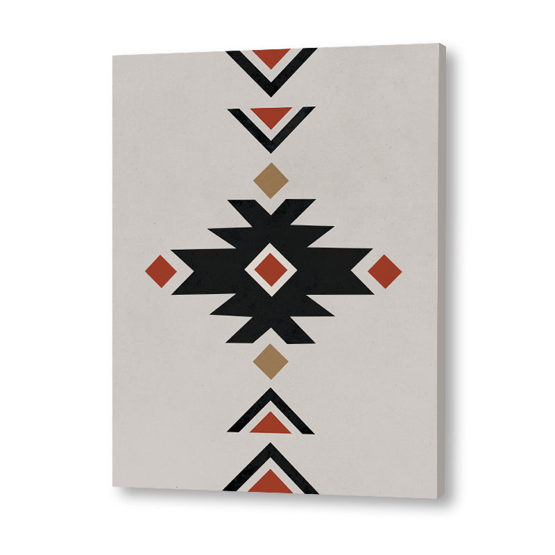 Geometric Rustic Aztec 1 Scandinavian Canvas Wall Art Print