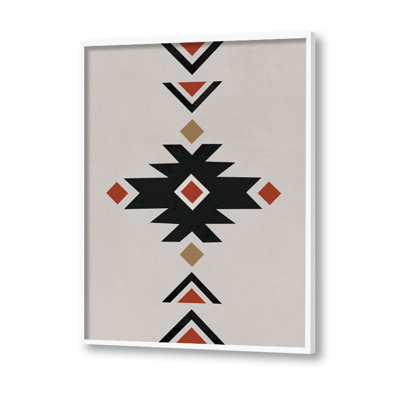 Geometric Rustic Aztec 1 Scandinavian Canvas Wall Art Print