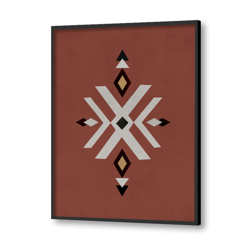 Geometric Rustic Aztec 2 Scandinavian Canvas Wall Art Print