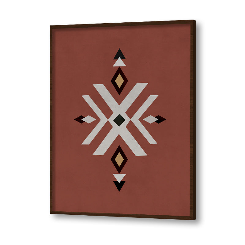 Geometric Rustic Aztec 2 Scandinavian Canvas Wall Art Print