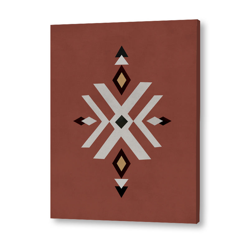 Geometric Rustic Aztec 2 Scandinavian Canvas Wall Art Print