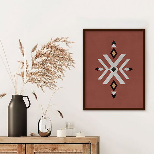 Geometric Rustic Aztec 2 Scandinavian Canvas Wall Art Print