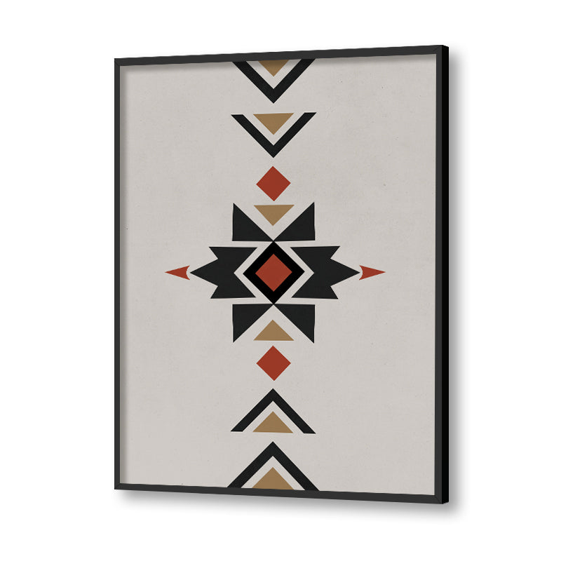 Geometric Rustic Aztec 3  Scandinavian Canvas Wall Art Print