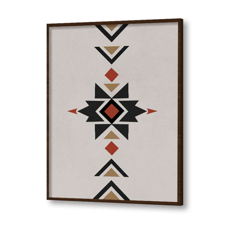 Geometric Rustic Aztec 3  Scandinavian Canvas Wall Art Print