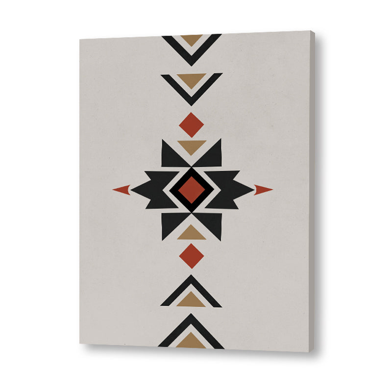 Geometric Rustic Aztec 3  Scandinavian Canvas Wall Art Print