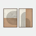 Geometric Synchronization (Set of 2) Abstract Canvas Wall Art Print