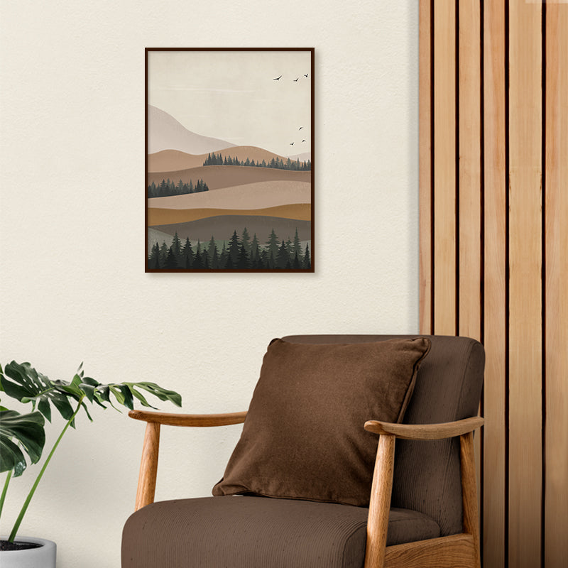 Serene View 1 Scandinavian Canvas Wall Art Print shown in a room