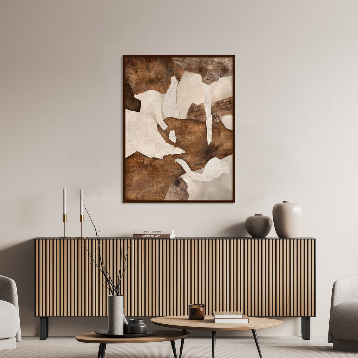 Tawny Beauty Scandinavian Canvas Wall Art Print