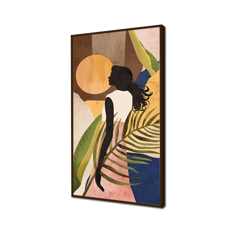 Tropical Girl Nature Artwork Canvas Wall Print