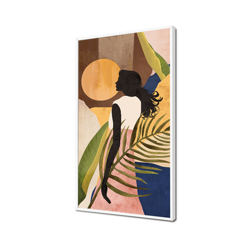 Tropical Girl Nature Artwork Canvas Wall Print