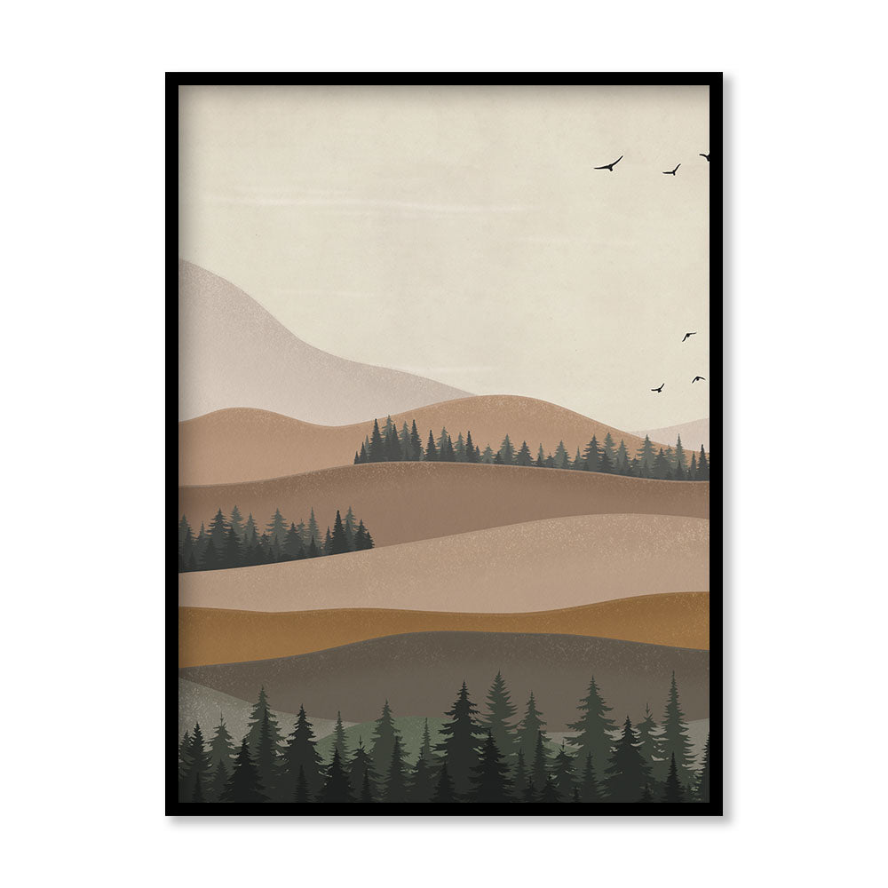 Serene View 1 Scandinavian Canvas Wall Art Print