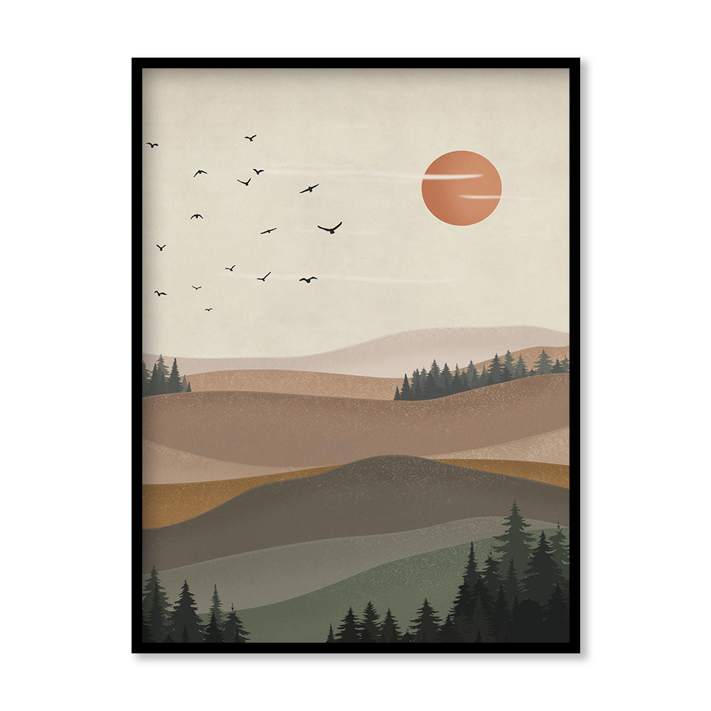 Serene View 2 Scandinavian Canvas Wall Art Print