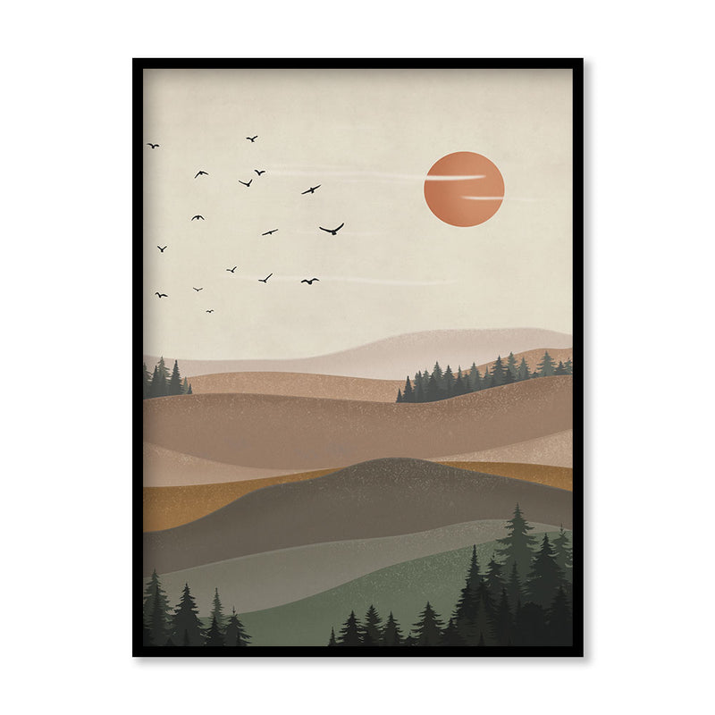 Serene View 2 Scandinavian Canvas Wall Art Print