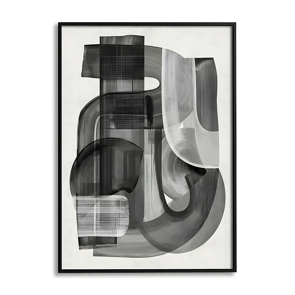 Shifting Shadows Abstract Canvas Wall Art Print