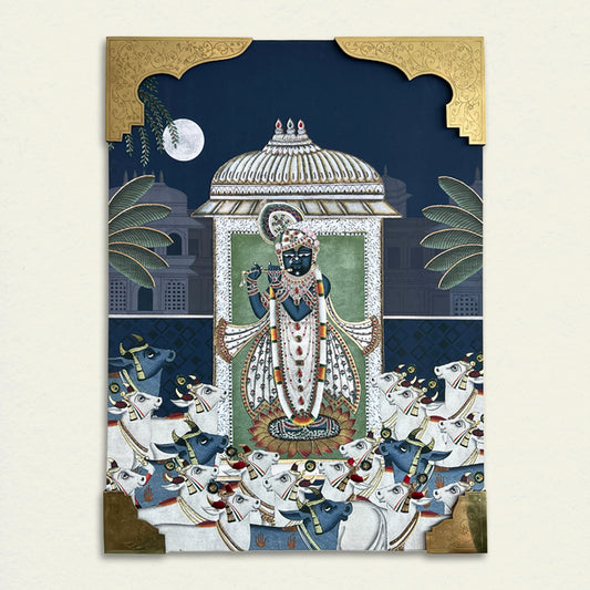 Shrinathji Pichwai with Brass