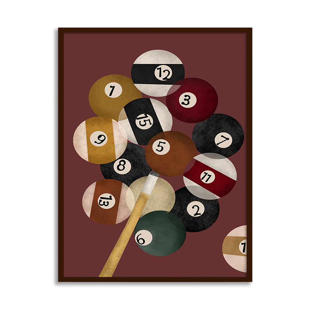 Snooker Pop Artwork Canvas Print for Wall