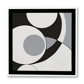 Space & Time 1 Black and White Artwork Canvas Print