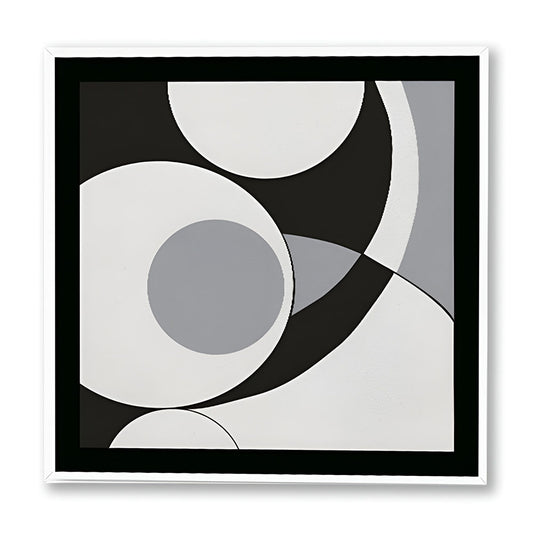 Space & Time 1 Black and White Artwork Canvas Print