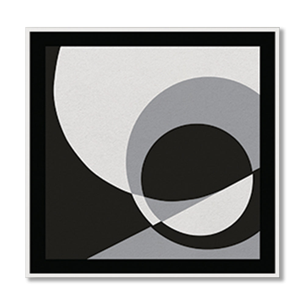 Space & Time 2 Black and White Artwork Canvas Print