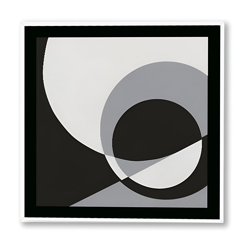 Space & Time 2 Black and White Artwork Canvas Print