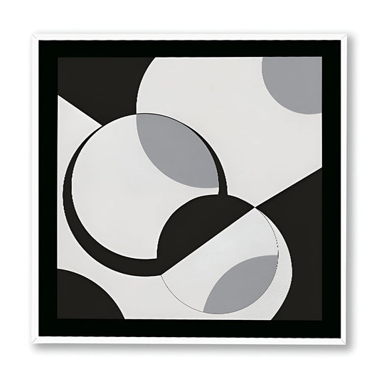 Space & Time 3 Black and White Artwork Canvas Print