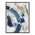 Splash of Blue Abstract Canvas Wall Art Print