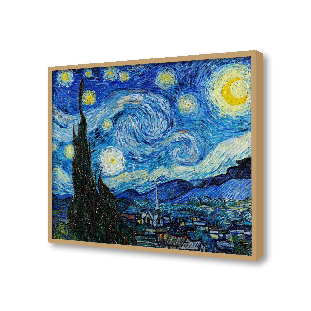 The Starry Night by Vincent - Famous Painting Canvas Print