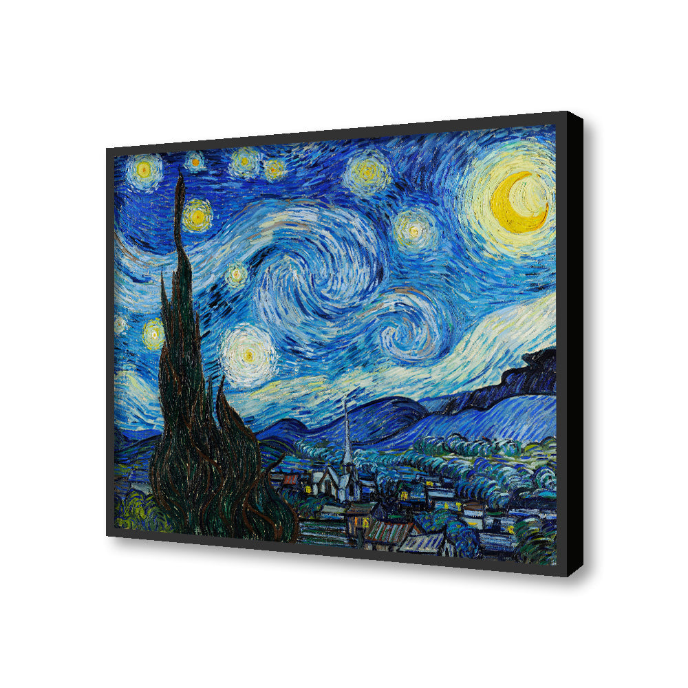 The Starry Night by Vincent - Famous Painting Canvas Print