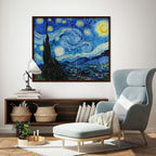 The Starry Night by Vincent - Famous Painting Canvas Print