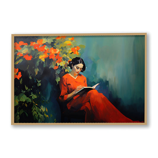 Summer Sunday Read Artwork Canvas Print for Wall