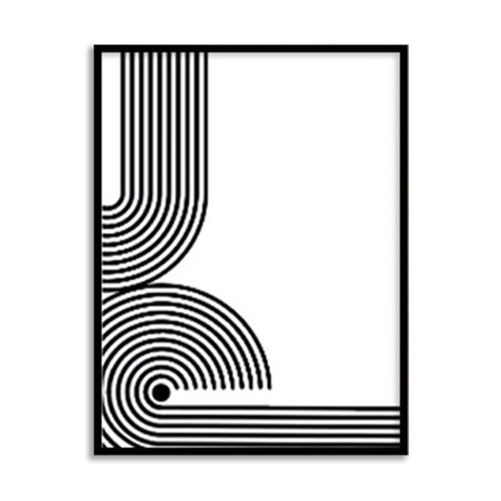 Swirl 3 Black and White Artwork Canvas Print