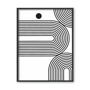 Swirl 1 Black and White Artwork Canvas Print