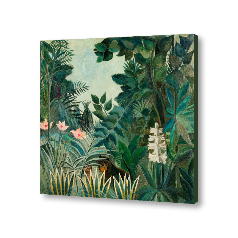 The Equatorial Jungle (1909) by Henri - Famous Painting Canvas Print