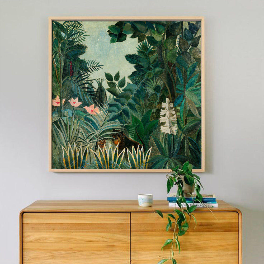 The Equatorial Jungle (1909) by Henri - Famous Painting Canvas Print