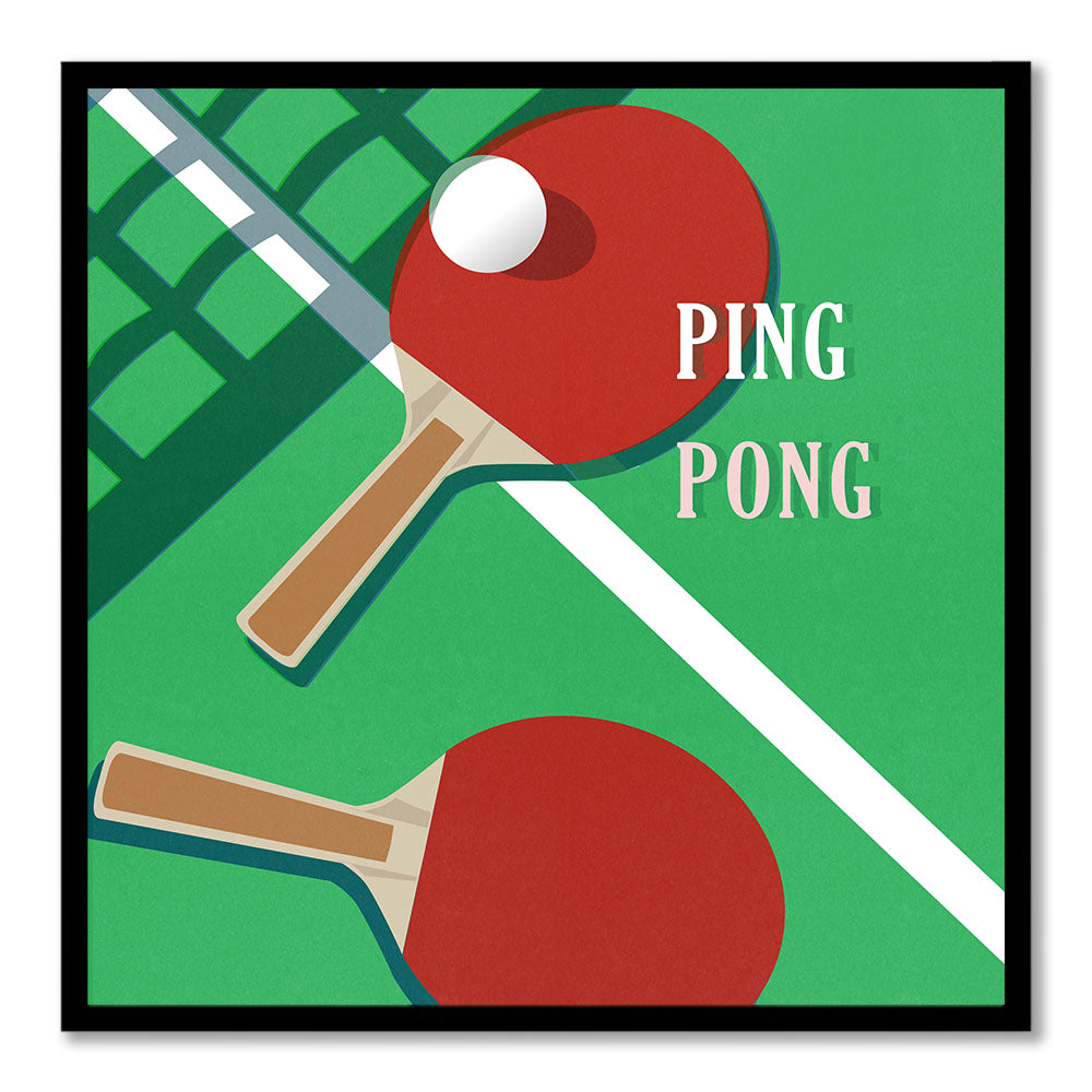 The Art Of Ping Pong 1 Pop Artwork Canvas Print for Wall