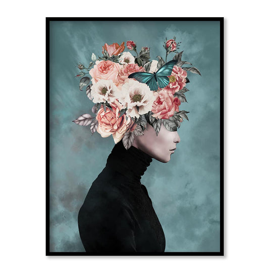 The Floral Crown Vintage Artwork Canvas Print for Wall