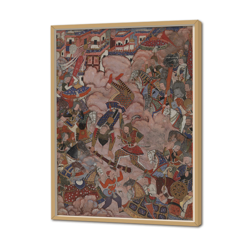 Battle of Mazandaran Masterpiece Famous Painting Artwork Canvas Print for Wall
