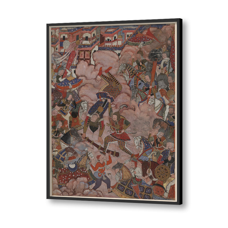 Battle of Mazandaran Masterpiece Famous Painting Artwork Canvas Print for Wall